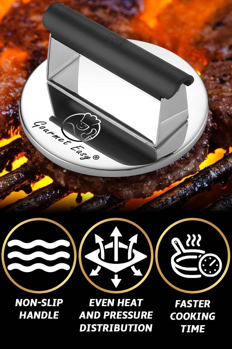 Gourmet Easy - Stainless Steel Burger Press