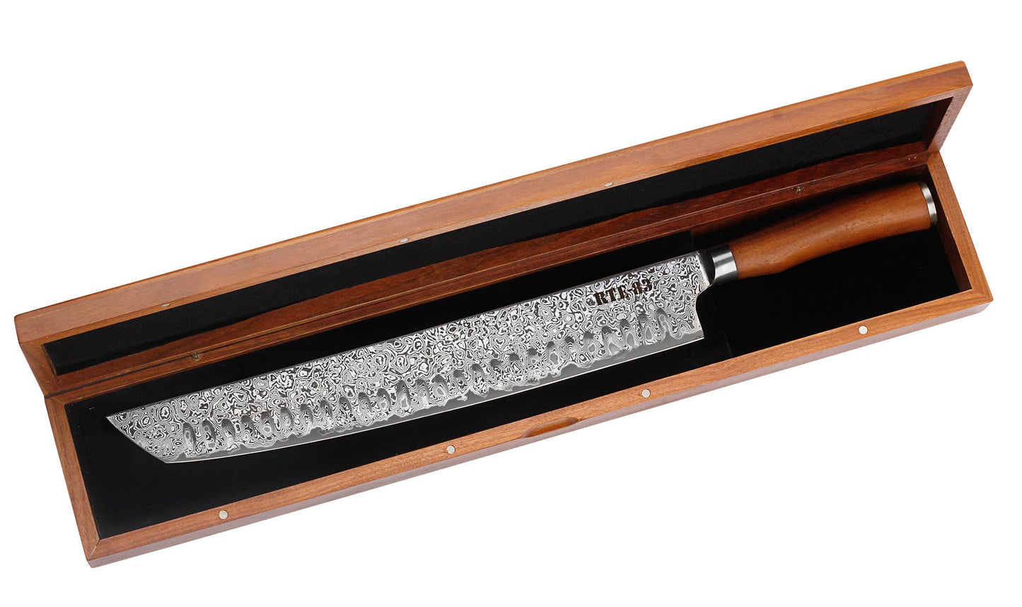Route83 Knives - Signature Brisket XL 13" Carving Knife - Walnut Handle