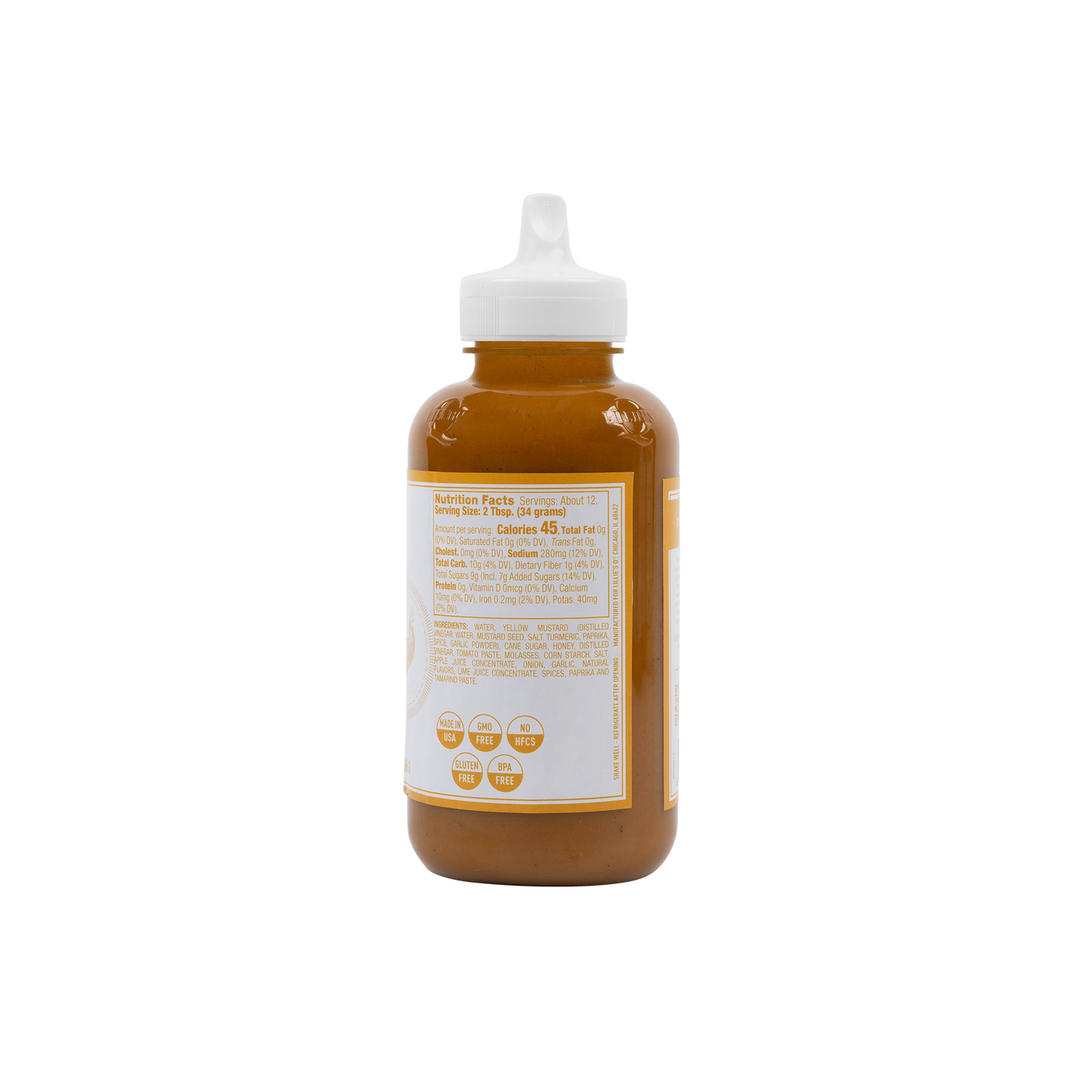 Lillie's Q Honey Gold Tender Sauce Squeeze Bottle