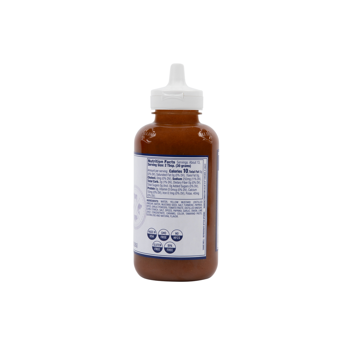 Lillie's Q Zero Sugar Carolina Barbeque Sauce Squeeze Bottle