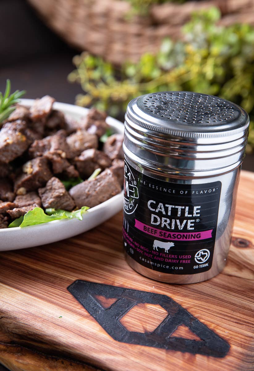 Casa M Spice Co LLC - Cattle Drive® Beef Seasoning - Stainless Steel Shaker