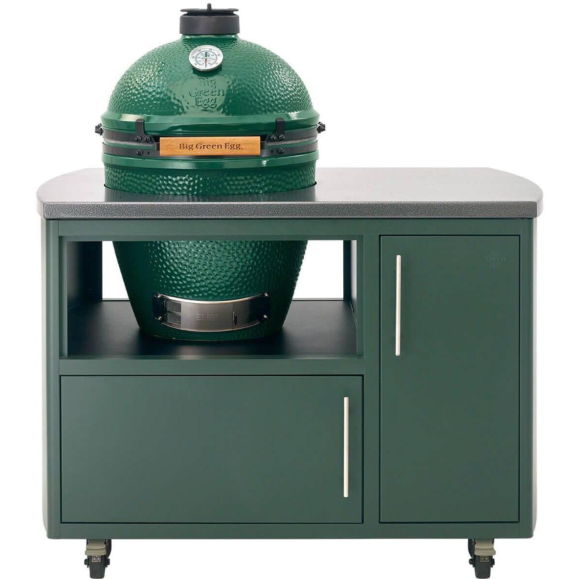 Big Green Egg 49in Custom Aluminum Cooking Island with Locking Casters for Large Egg 121257 IMAGE 1