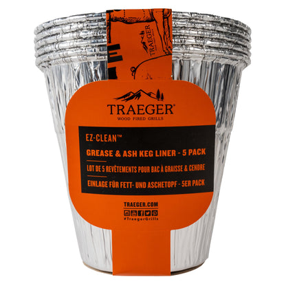 Traeger Grease & Ash Keg Bucket Liners - 5 Pack BAC608 IMAGE 1