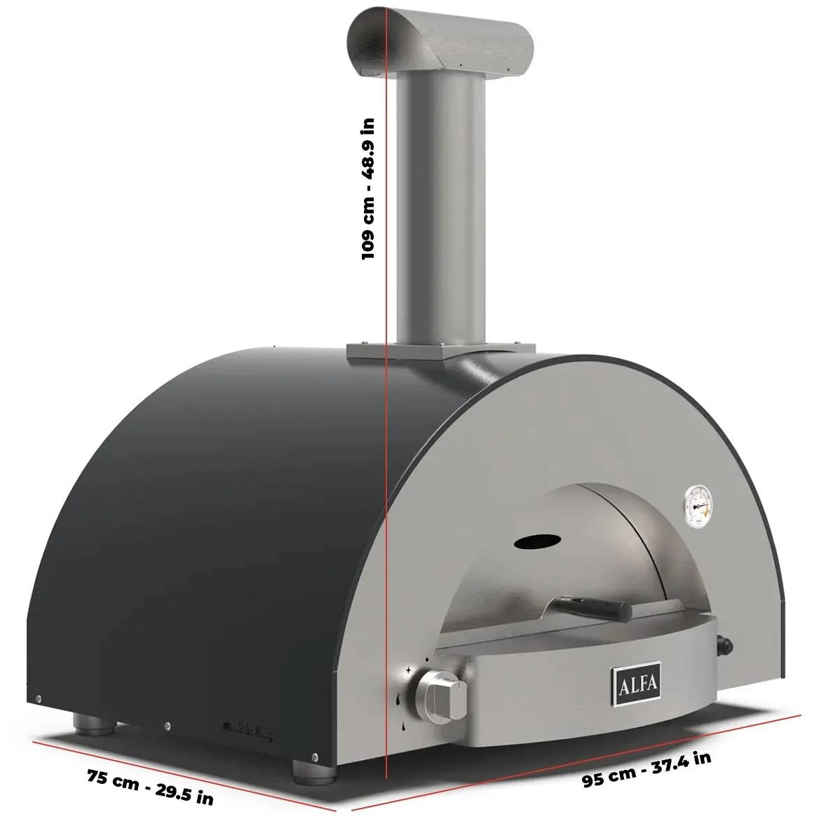 Alfa Classico 2 pizzas Outdoor Pizza Oven FXCL-2P-GGRA-U IMAGE 3