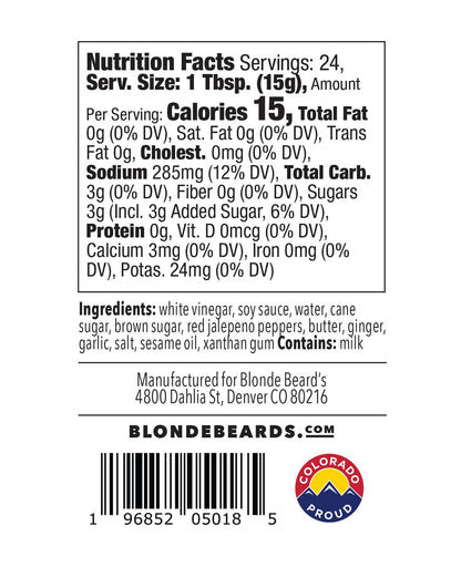 Blonde Beard's - Dojo Asian Wing Sauce 8oz