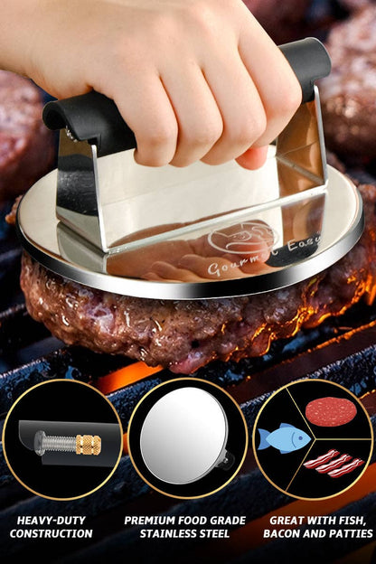 Gourmet Easy - Stainless Steel Burger Press