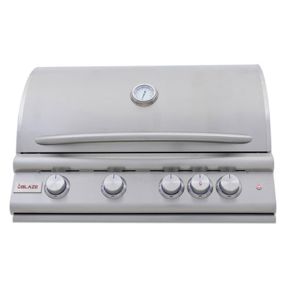 Blaze 32-Inch 4-Burner Premium LTE+ NG Grill with Rear Burner and Built-in Lighting System