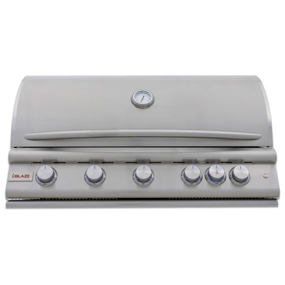 Blaze 40-Inch 5-Burner Premium LTE+ NG Grill with Rear Burner and Built-in Lighting System