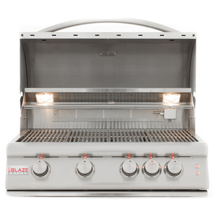 Blaze 32-Inch 4-Burner LTE LP Grill with Rear Burner and Built-in Lighting System