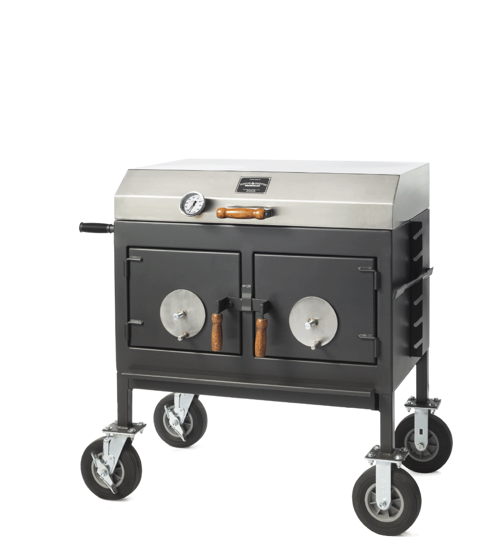 Pitts & Spitts 24 x 36 Adjustable Charcoal Grill (Flat Top)