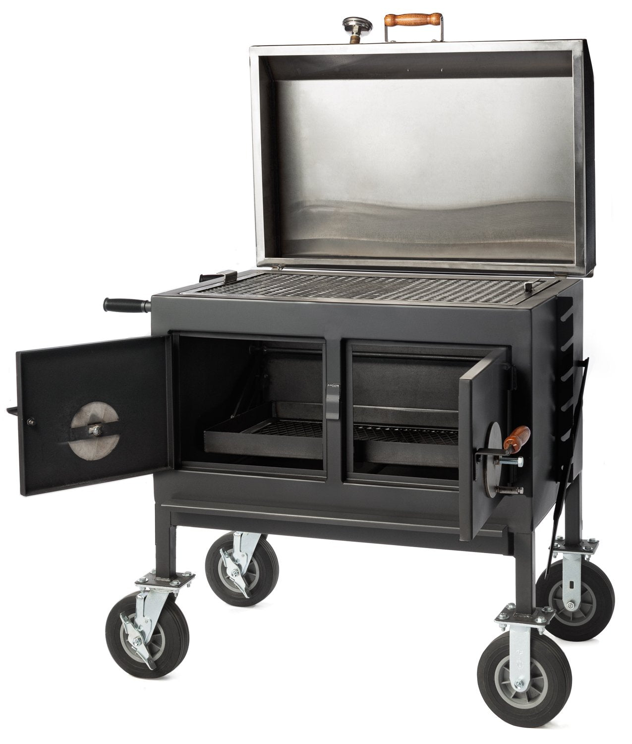 Pitts & Spitts 24 x 36 Adjustable Charcoal Grill (Flat Top)
