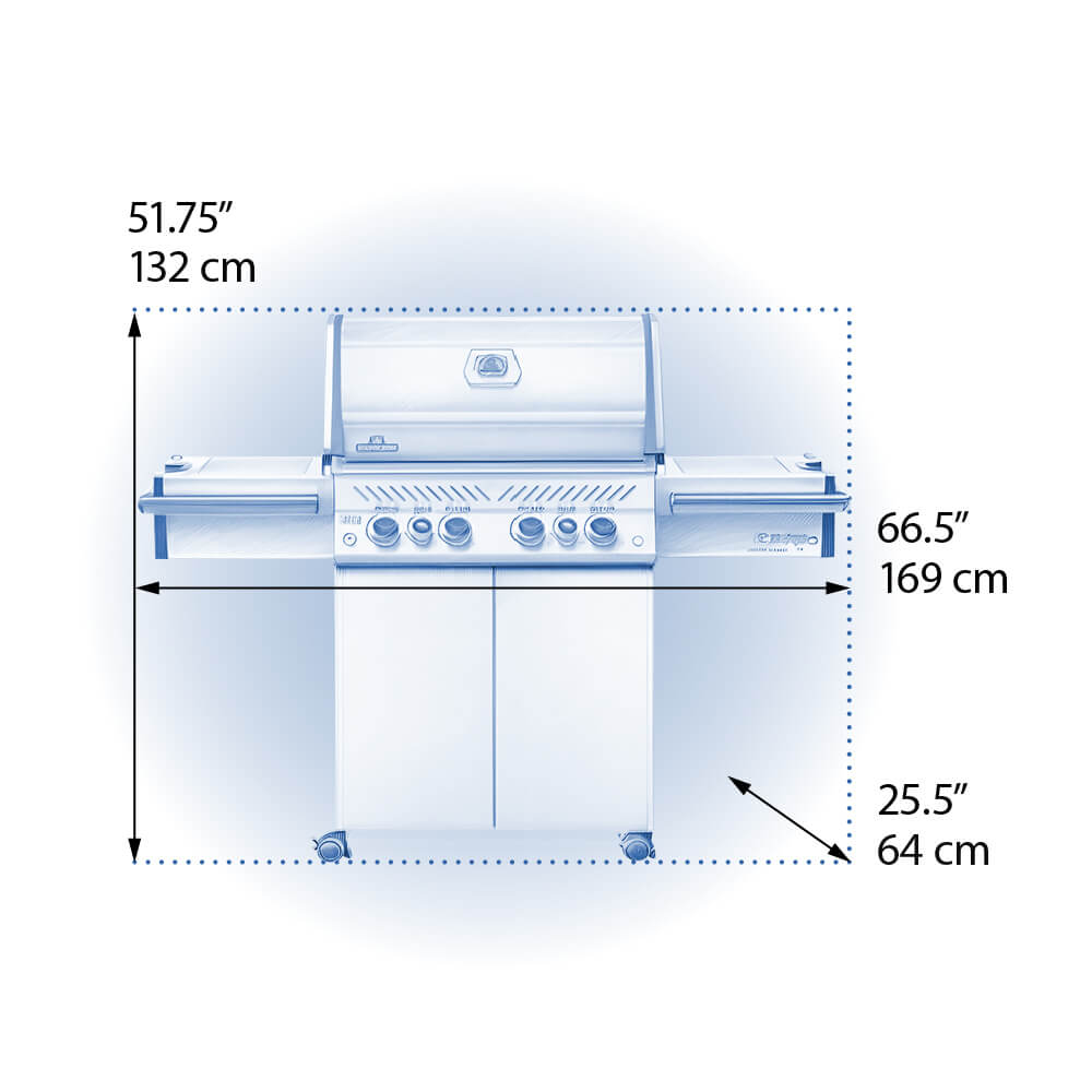 Prestige PRO™ 500 RSIB Natural Gas Grill with Infrared Side and Rear Burners