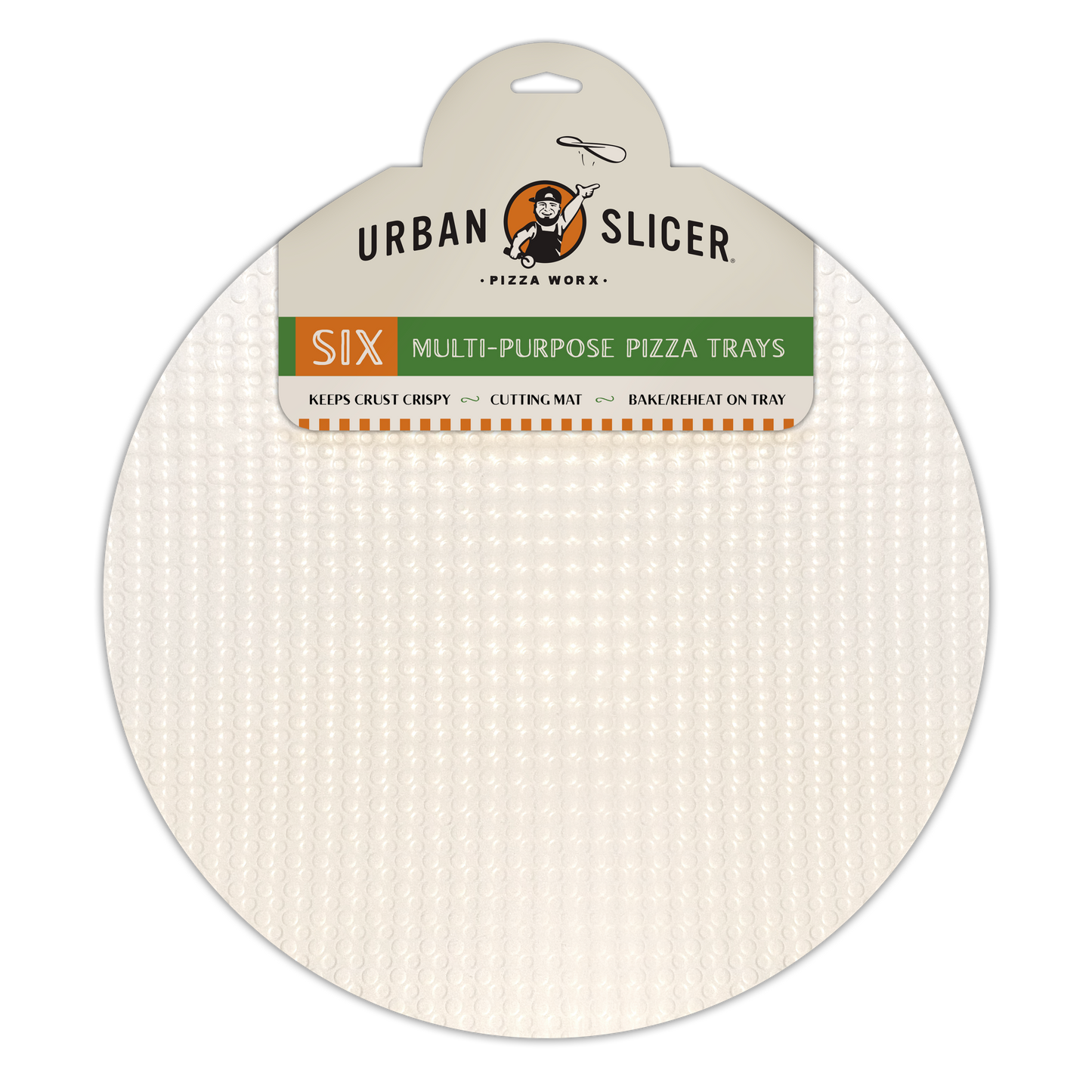 Urban Slicer Pizza Worx - 14" MULTI-USE PIZZA TRAY 6 pack