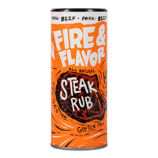 Fire & Flavor - Fire & Flavor All-Natural Steak Rub, 12-Oz.