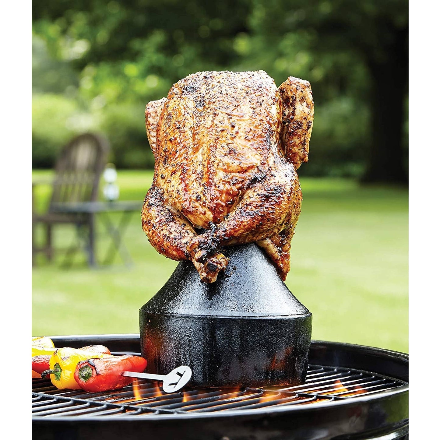 Outset Cast Iron Beer Can Roaster